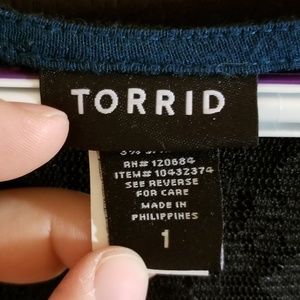 Torrid Tops - EUC - Dark Teal Lace-Back Shirt Torrid Tops - EUC - Dark Teal Lace-Back Shirt